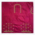 Generic Women's Cotton Silk Self Design Unstitched Blouse Piece (Pink, 80-100 cm)