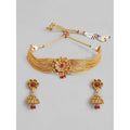 Generic Women's Rose Gold Plated Alloy Necklace &amp; Earings Set (Gold)