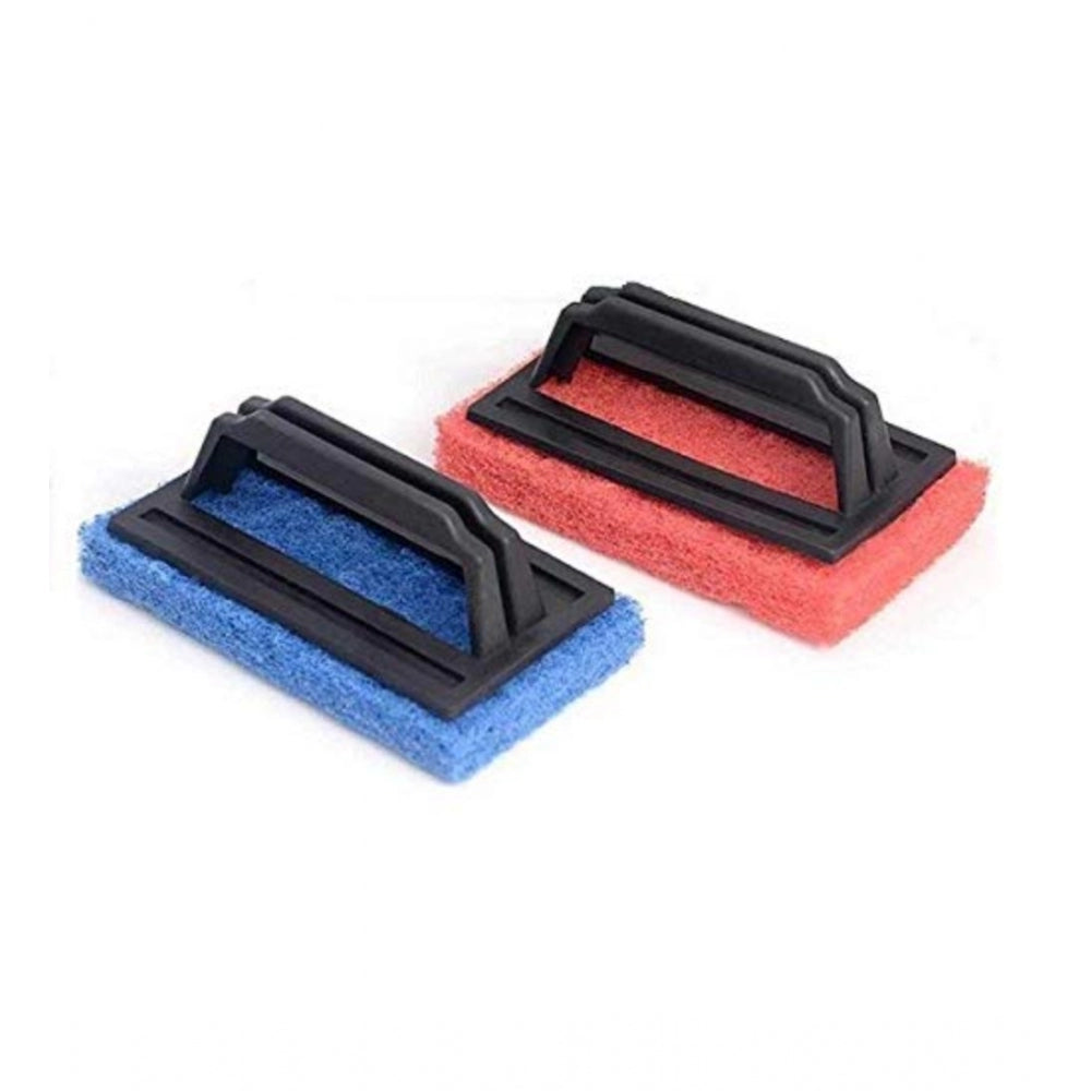 Generic Pack Of_2 Tile Cleaning Multipurpose Scrubber Brush with Handle (Assorted)