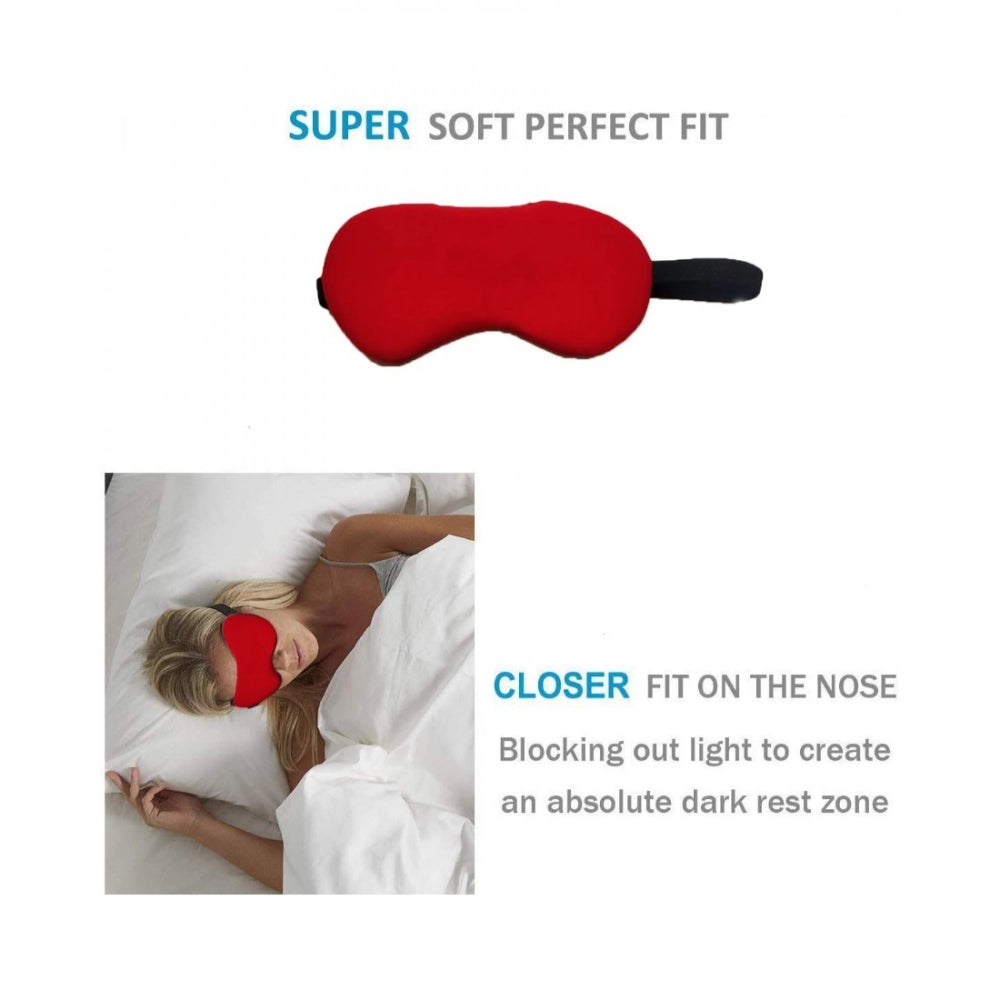 Generic Solid Lycra Foam Eyemasks (Red)