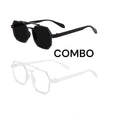 Generic Pack Of 2 Classic Unisex UV400 Protection Sunglasses (MultiColor)