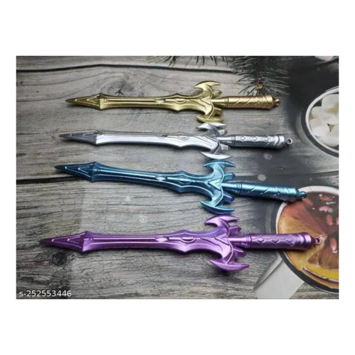12 PCS_Set Talwar Star Style Sword Novelty  Ball Pen  | Plastic | Stationery | 5+ Years