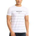 Generic Men's Casual Cotton Printed Round Neck Half Sleeve T-Shirt (White)
