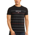 Generic Men's Casual Cotton Printed Round Neck Half Sleeve T-Shirt (Black)