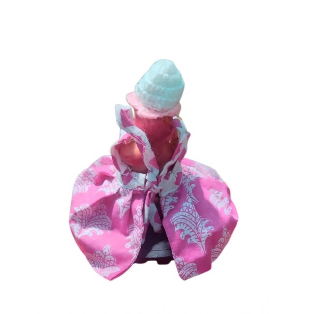 Generic Laddu Gopal Cottn Dress Size: 0 To 6 (Pink)