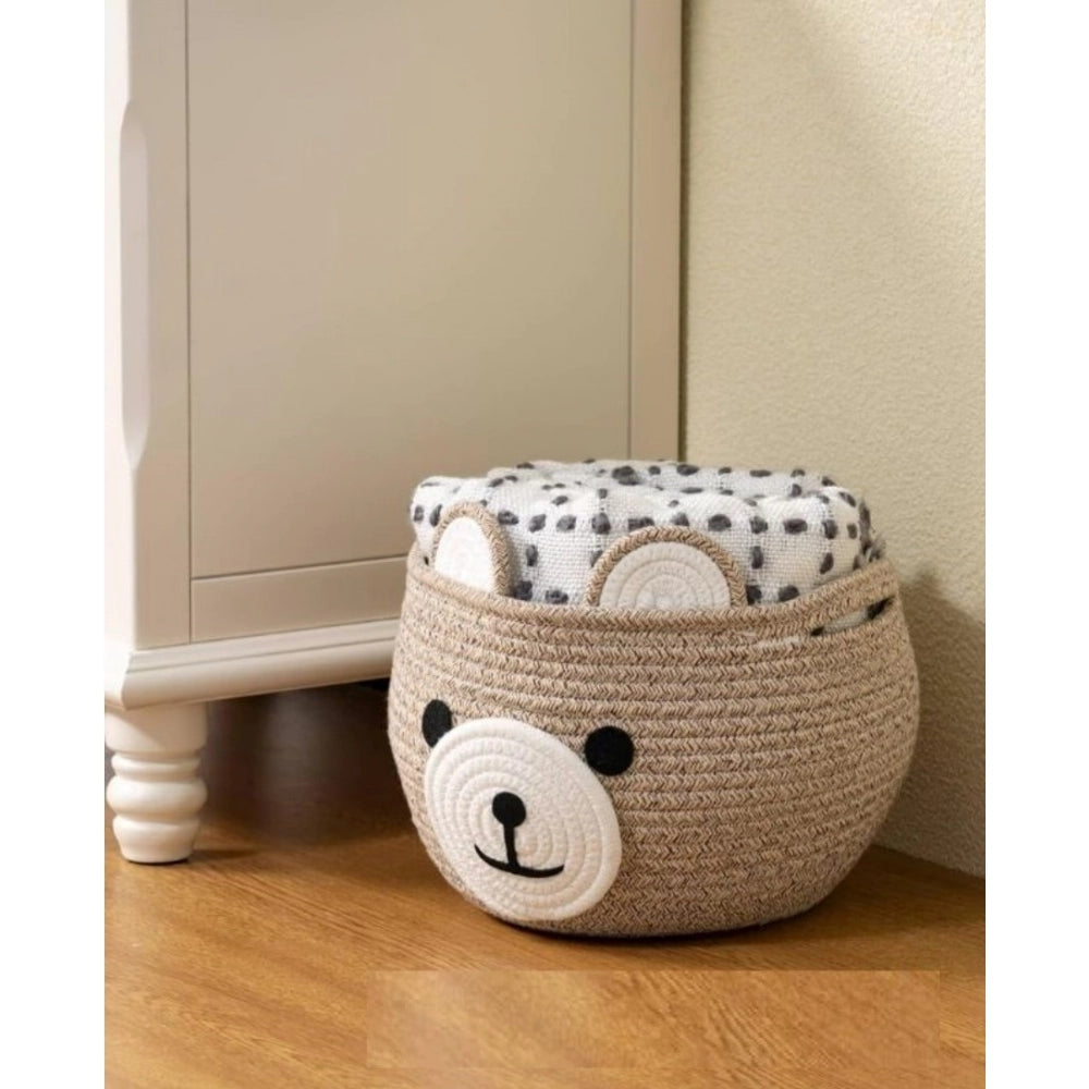 Generic Cotton Bear Shaped Storage Baskets Pack of 1 (Mix)