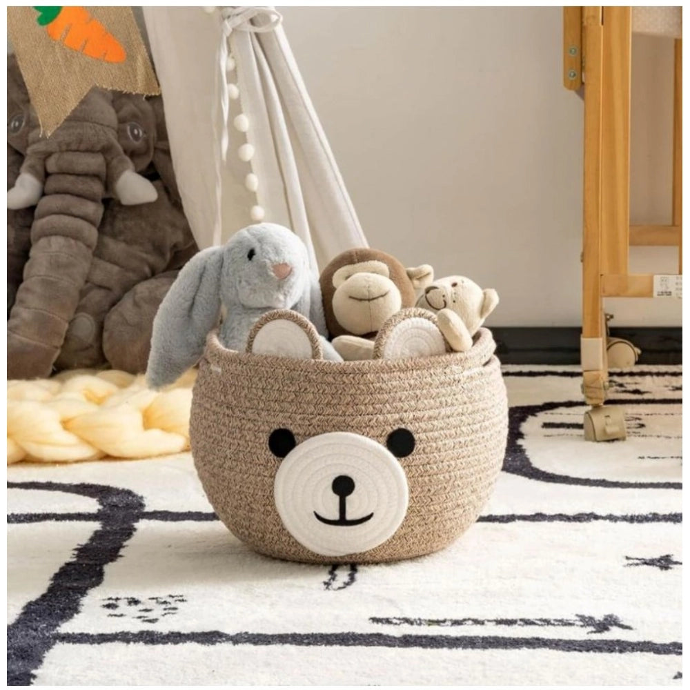 Generic Cotton Bear Shaped Storage Baskets Pack of 1 (Mix)
