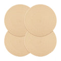 Generic Cotton Dining Table Round Placemat Mats Set of 4 (Cream)