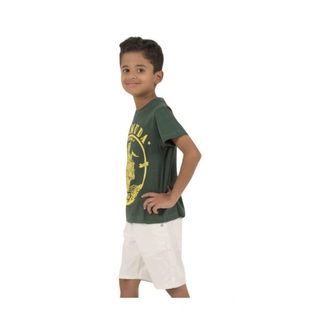 Generic Pack of 3 Boy's Cotton Printed Short Sleeve T-Shirt's (Multicolor)