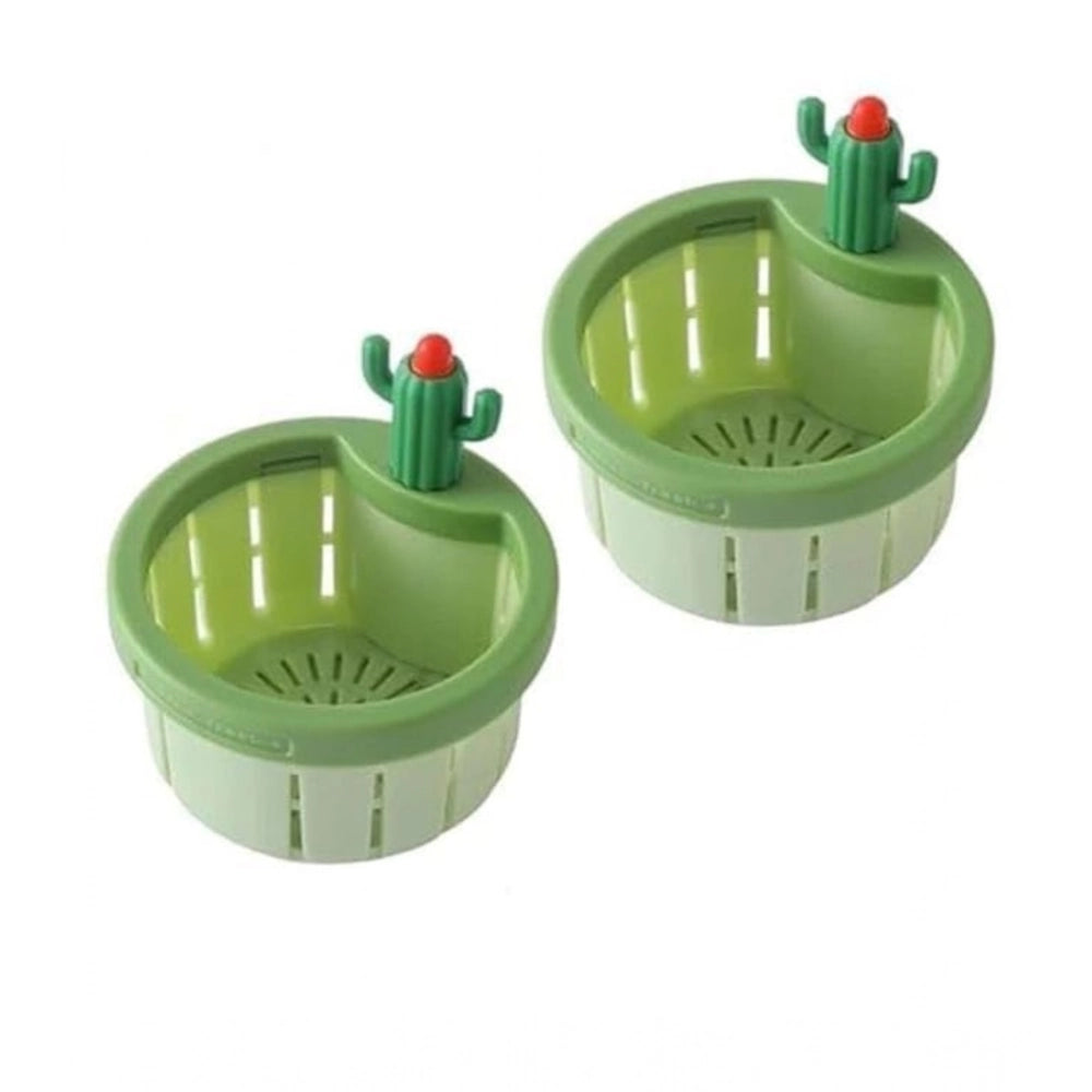Generic 2Pcs Plastic Kitchen Sink Drain Strainer (Multicolor)