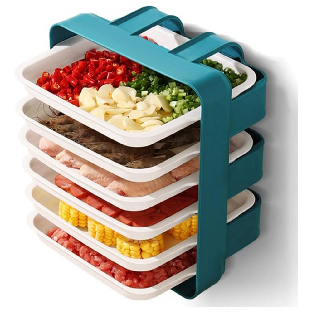 Generic Plastic 6 Layer Kitchen Rack Stand (Blue)