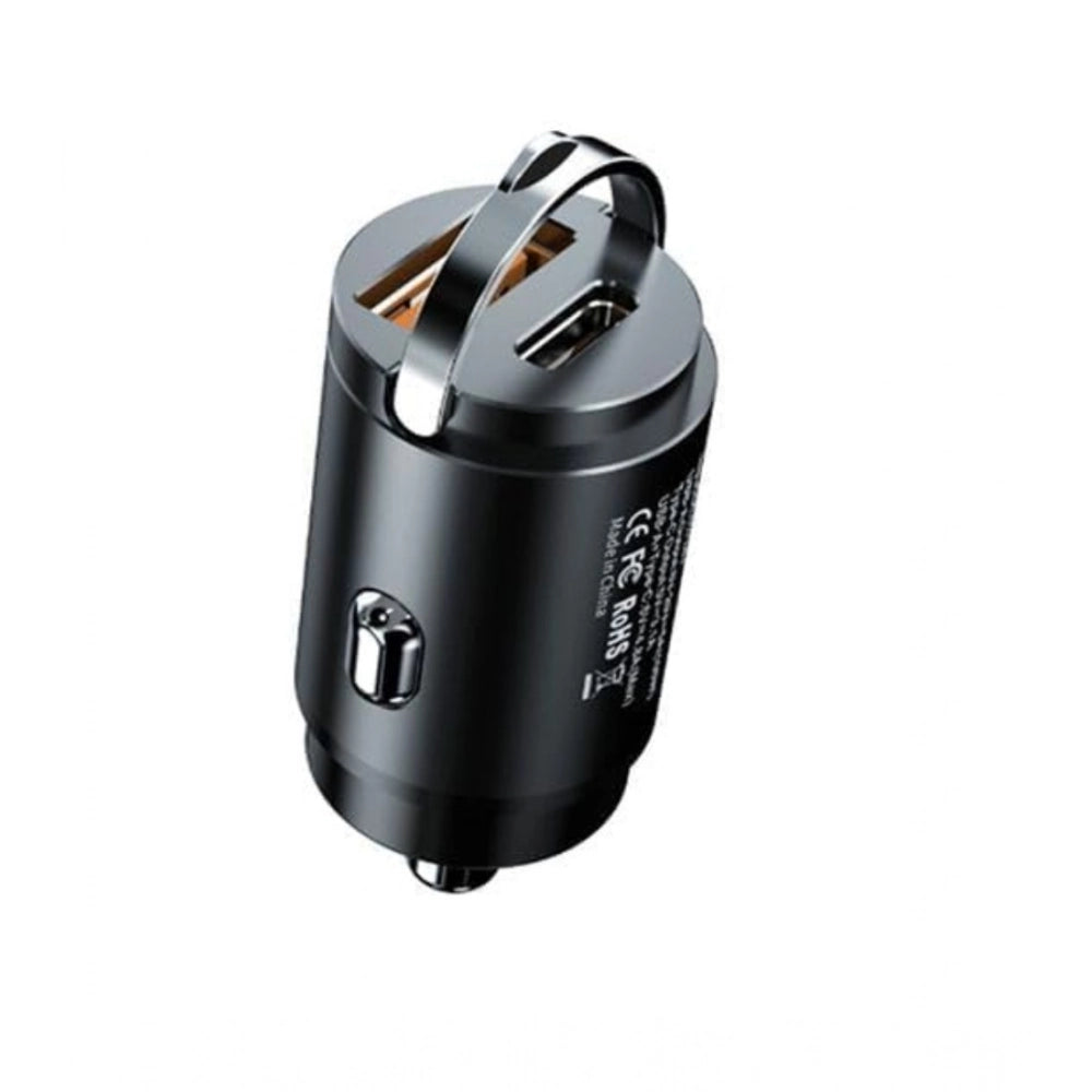 Generic Plastic USB-C Car Charger Adapter (Black)