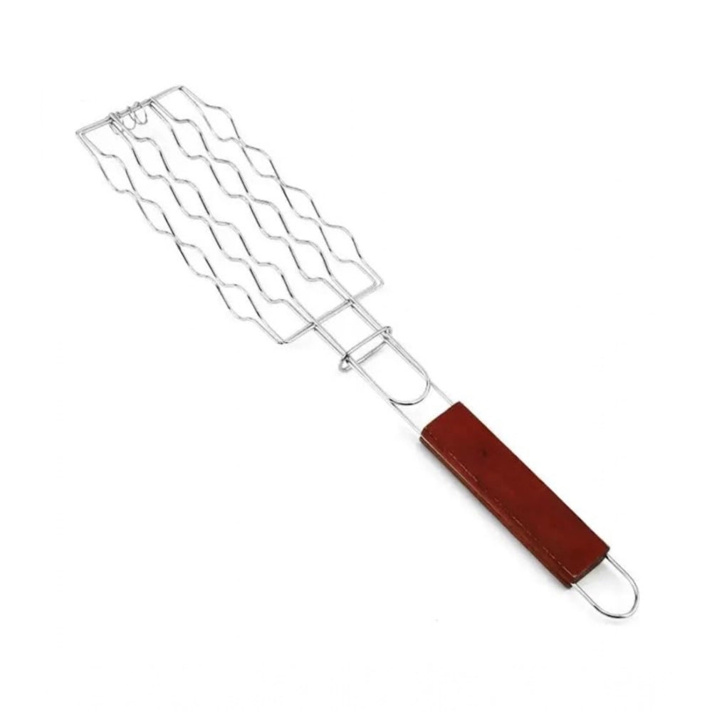 Generic Steel Hot Dog Roast Grilling Tray Plated (Silver)