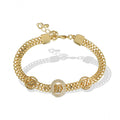 Generic Stainless Steel Unisex Gold Freesize Stainless Steel Loose Bracelet (Gold Plated)
