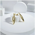 Generic Women's Stainless Steel Gold Earrings (Gold Plated)