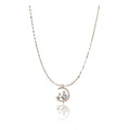Generic Women's Stainless Steel Moon Pendent Delicate Chain (Gold Plated)