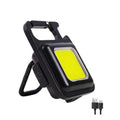 Generic Metal COB Keychain Light,Rechargeable Led Small Flashlight 500 Lumens Brigh Pack of 1 (Black)