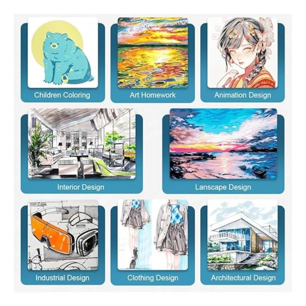 Generic Plastic 60Pcs Colors Art Markers Sketch Pen Dual Tip Artist Art Marker (Multicolor )