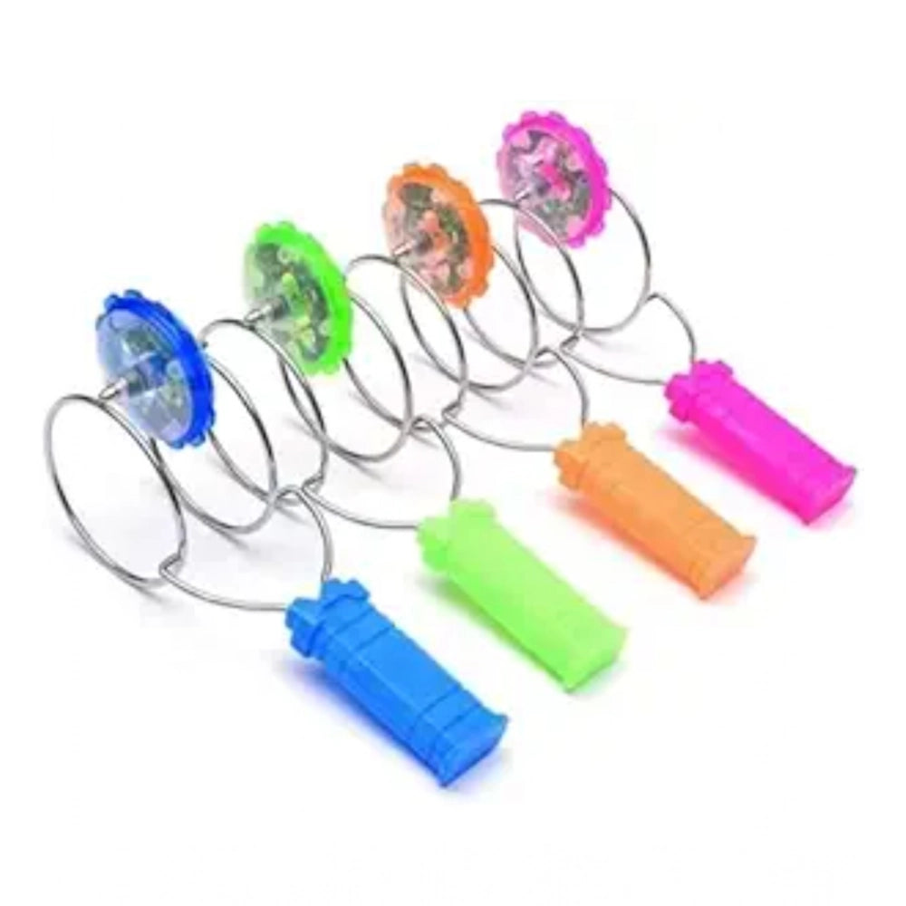 Generic Plastic Magnetic Gyro Weel With Flashing Toy (Multicolor )