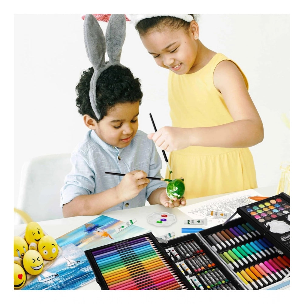 Generic Plastic Deluxe Art Set Box 145Pcs (Multicolor)