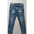 Generic Men's Cotton Blended Solid Tapered Jeans (Blue)