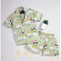 Generic Boy's Lycra Blend Printed Short Sleeve Shirt and Shorts Set (MultiColor)