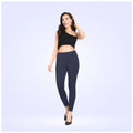 Generic Women's Cotton Blended Solid Ankle legging (Navy)