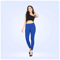 Generic Women's Cotton Blended Solid Ankle legging (Royal Blue)
