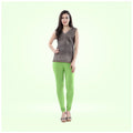 Generic Women's Cotton Blended Solid Churidar leggings (Pista Green)