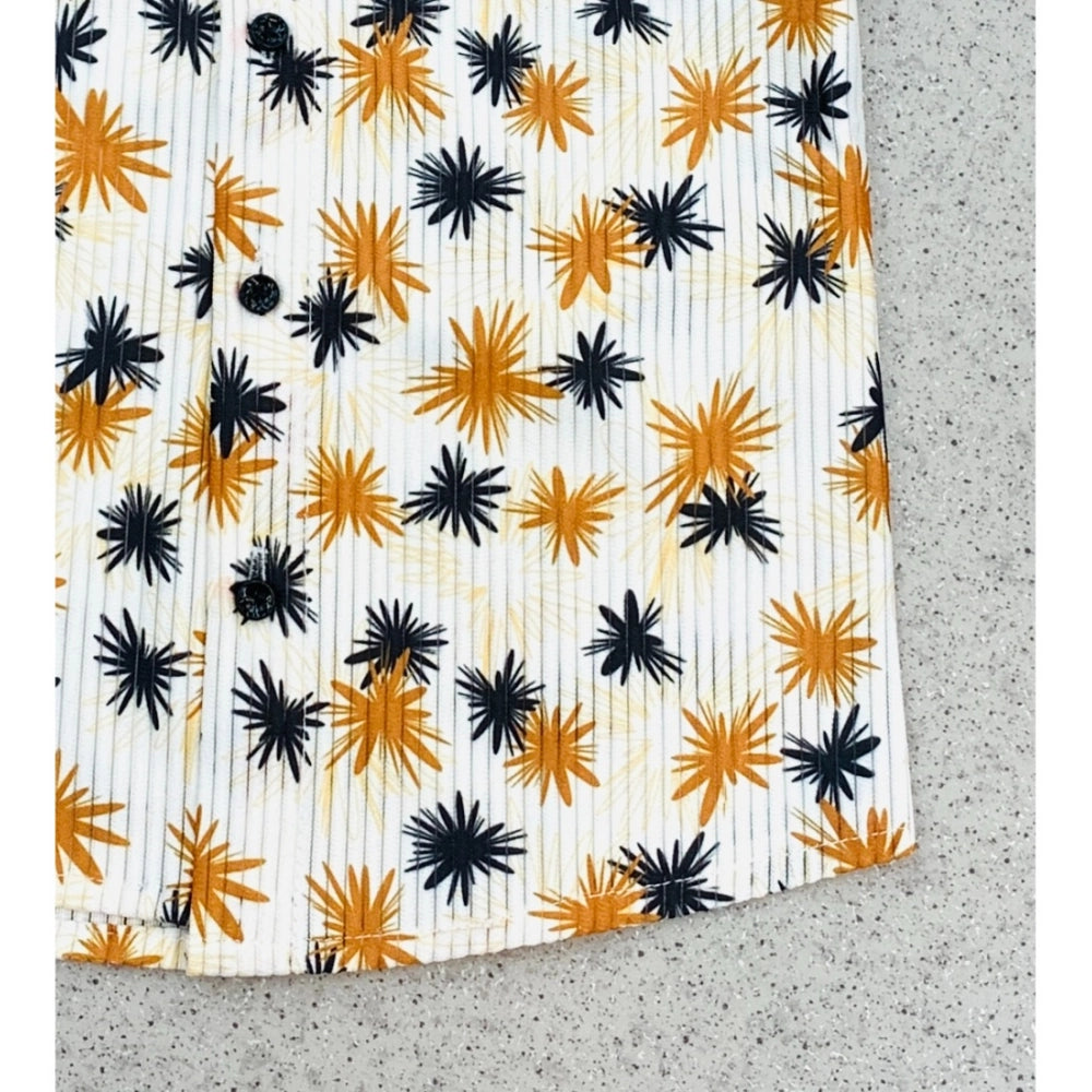 Generic Boy's Cotton Blend Printed Short Sleeve Shirt (MultiColor)