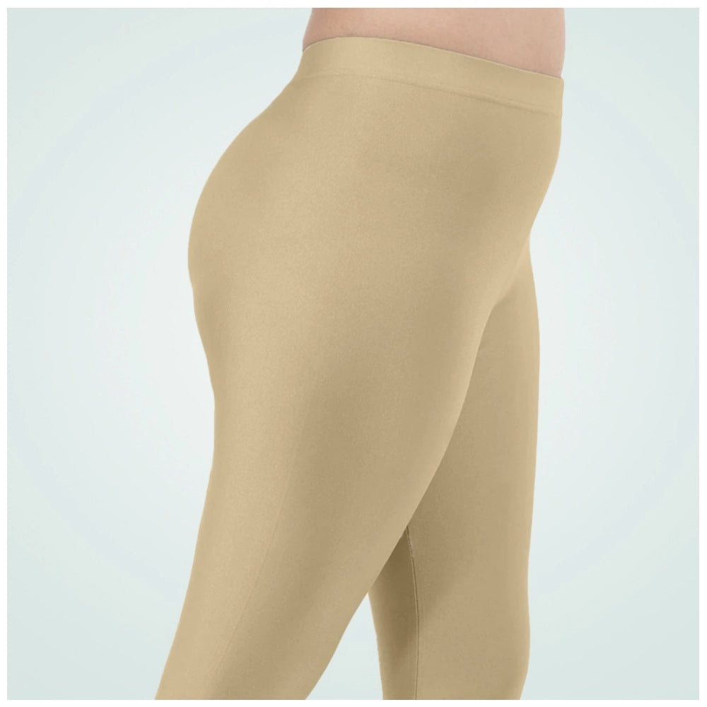 Generic Women's Cotton Blended Solid Shimmer Ankle leggings (New Skin)