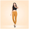 Generic Women's Cotton Blended Solid Ankle legging (Mustard Yellow)