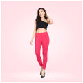Generic Women's Cotton Blended Solid Ankle legging (Pink)