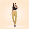 Generic Women's Cotton Blended Solid Ankle legging (Beige)