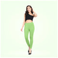 Generic Women's Cotton Blended Solid Ankle legging (Pista Green)