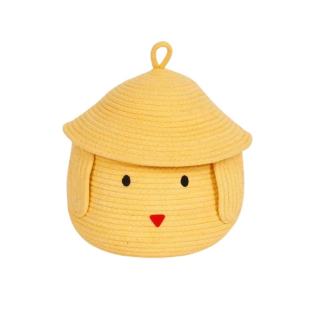 Generic Cotton Gudda Pack of 1 Storage Basket For Clothes (Yellow)