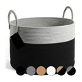 Generic Cotton Laundry Basket Pack of 1 Storage Basket For Clothes (Grey)