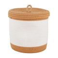 Generic Cotton Basket Pack of 1 Storage Basket For Clothes (White)