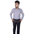 Generic Men's Cotton Lycra Full Sleeve Checked Casual Shirt (White)