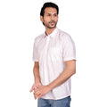 Generic Men's Casual Cotton Half Sleeve Solid Shirt (Pink)