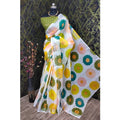 Generic Women's Cotton Linen Woven Design Saree With Unstitched Blouse 5.5Mtr (Green)