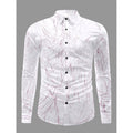 Generic Men's Casual PollyCotton Textured Full Sleeve Collar Shirt (Pink)