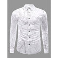 Generic Men's Casual PollyCotton Textured Full Sleeve Collar Shirt (Black)