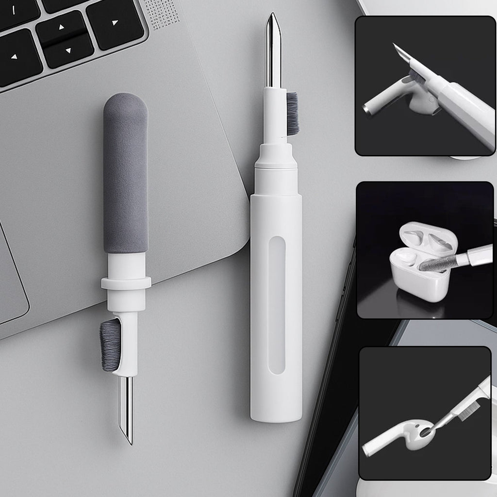 3 In 1 Earbuds Cleaning Pen For Cleaning Of Ear Buds And Ear Phones Easily Without Having Any Damage.