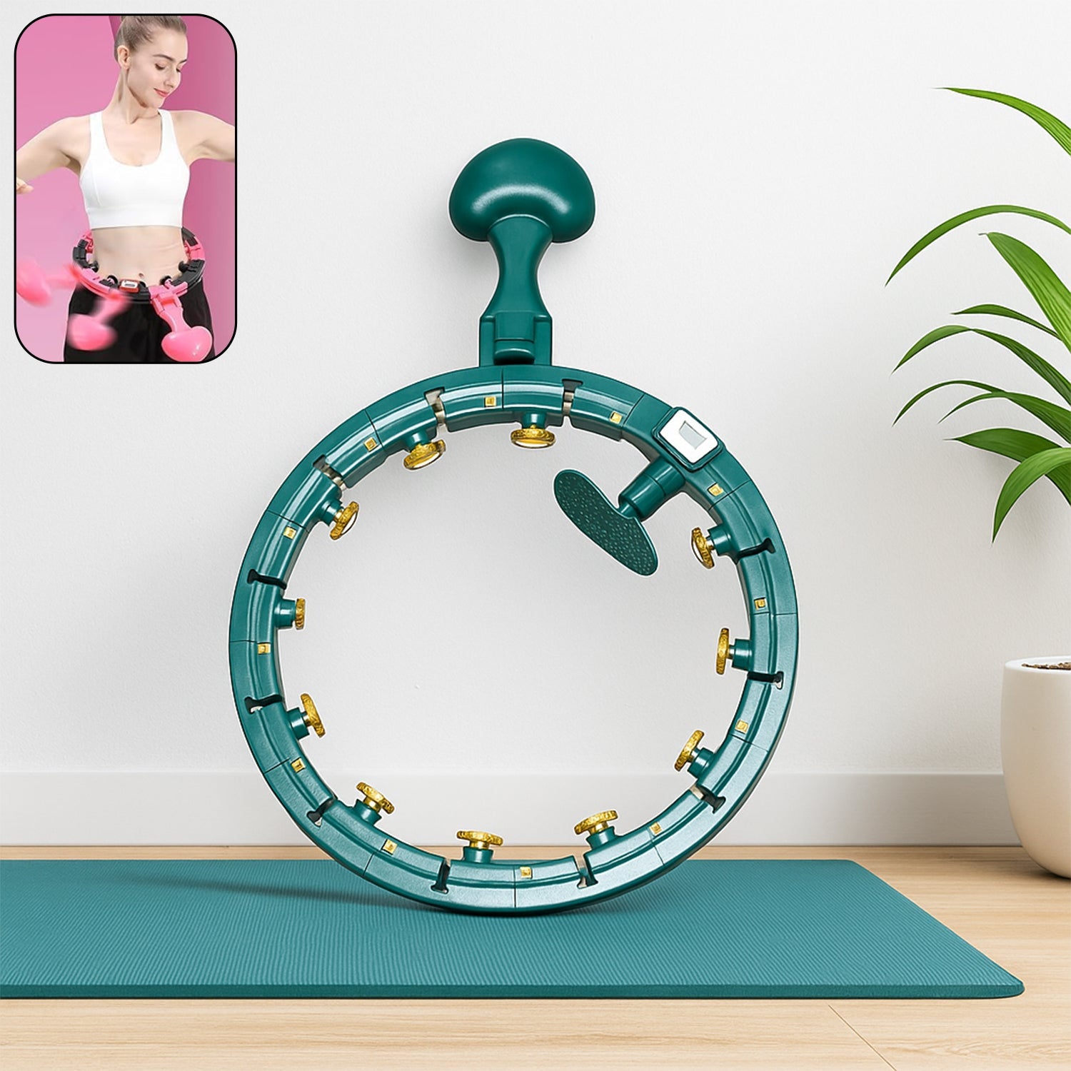 Fitness Adjustable Detachable Fitness Hula Hoop Ring Smart Round Count & Weight Loss Gym Equipment Exercise Smart Hula Hoops
