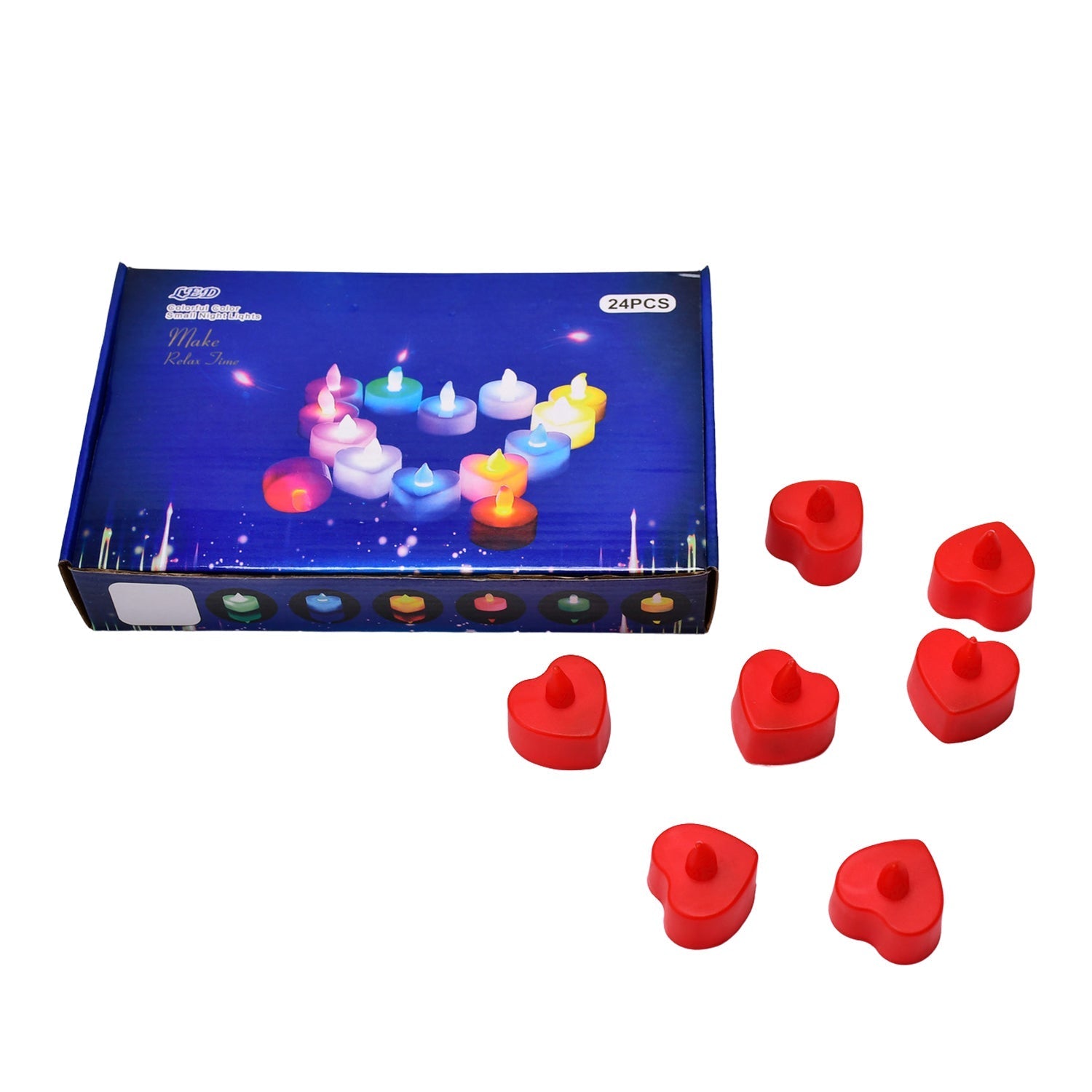 Heart-shaped Diwali/Navratri LED diya candles