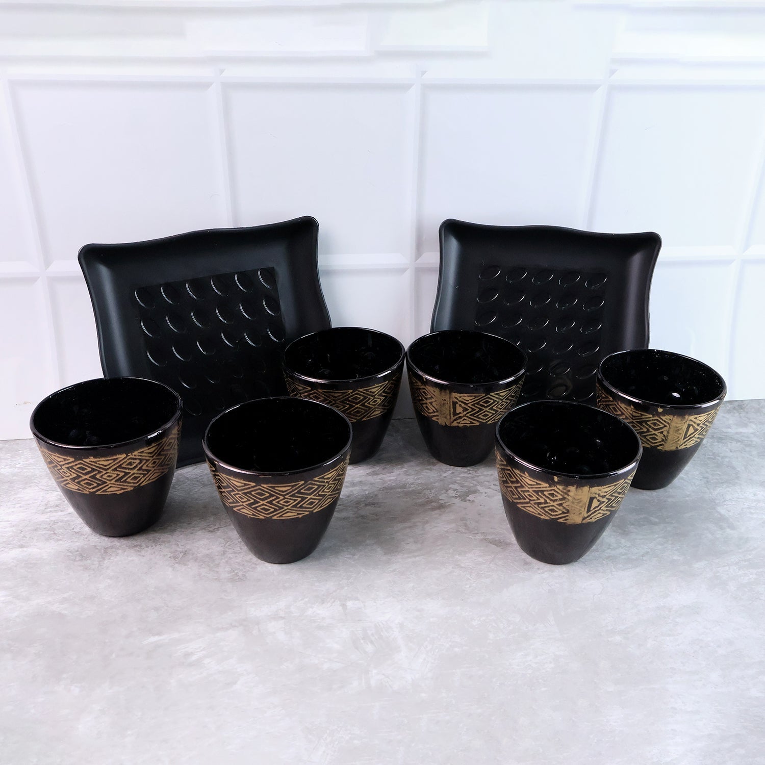 2 Bowl & 6 Glass Snake Set ( 8 Pc Set )