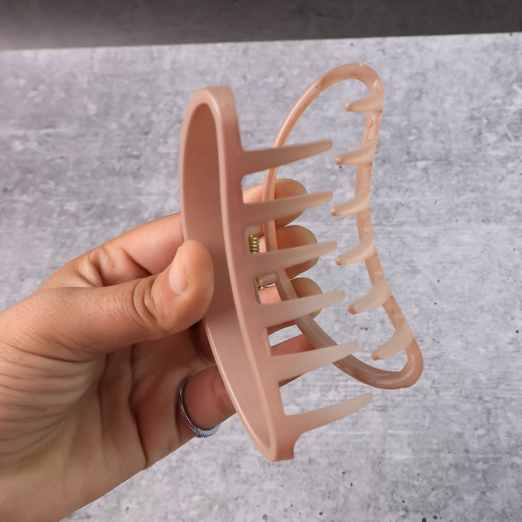 Plastic Hair Clamp Grip, Simple Matte Hair Barrette Clamp (12 Pc)