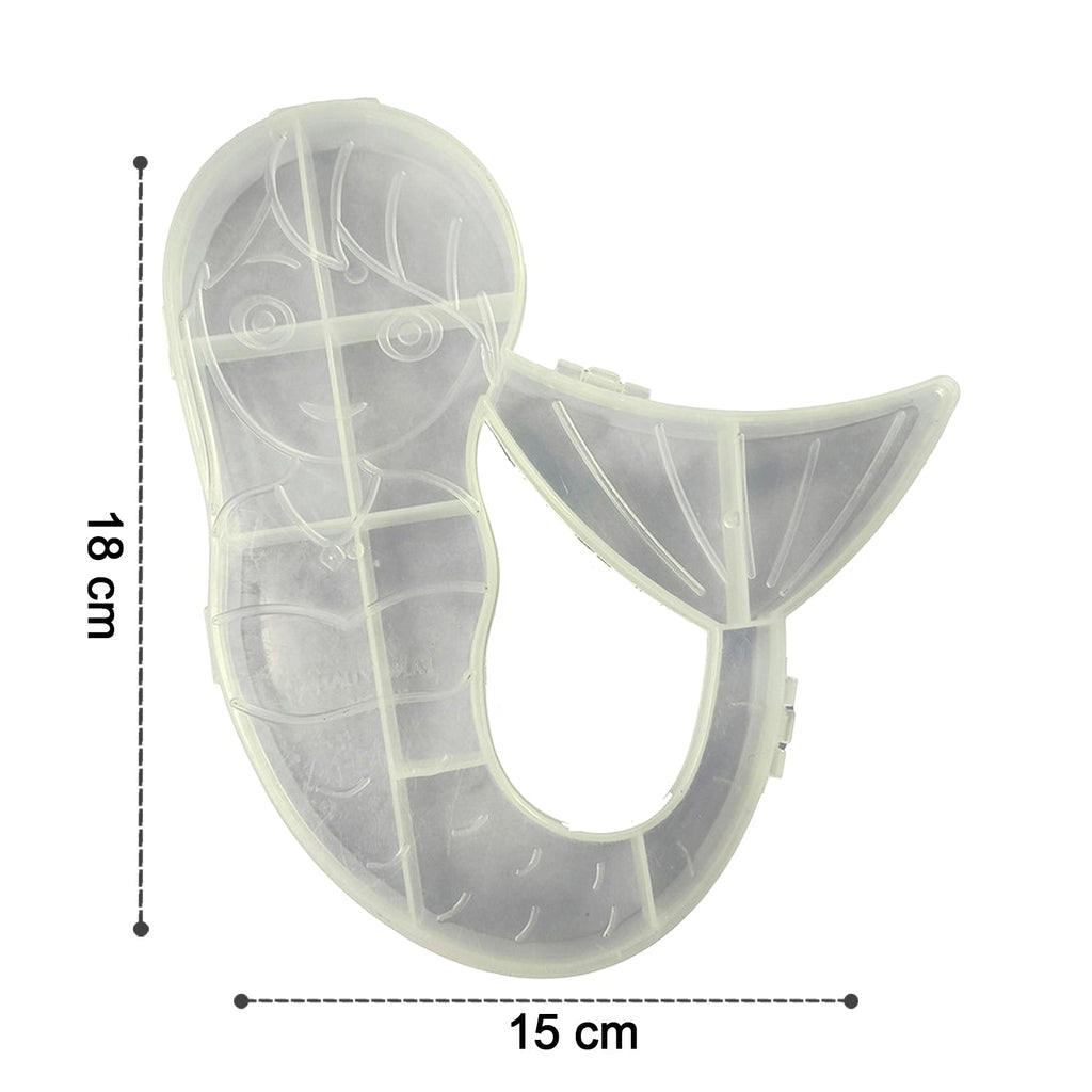 Mermaid Shape Plastic Storage Organizer Box (1 Pc)