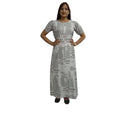 Generic Women's Casual Crepe Half Sleeves Dress (White)